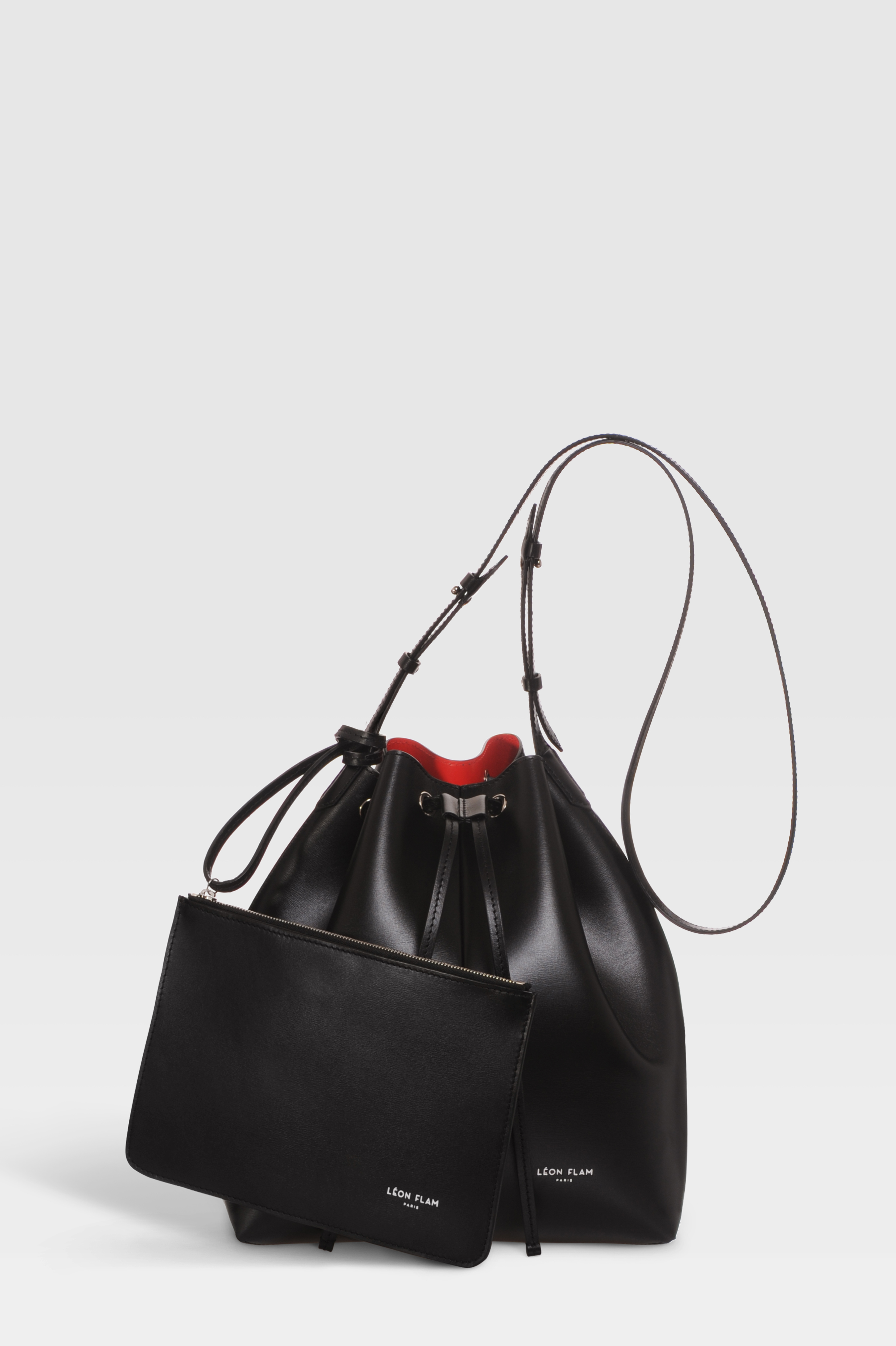 Leon-Flam; Sac; Noir; Cuir; Made-in-France; mode; fashion; accessoire-mode