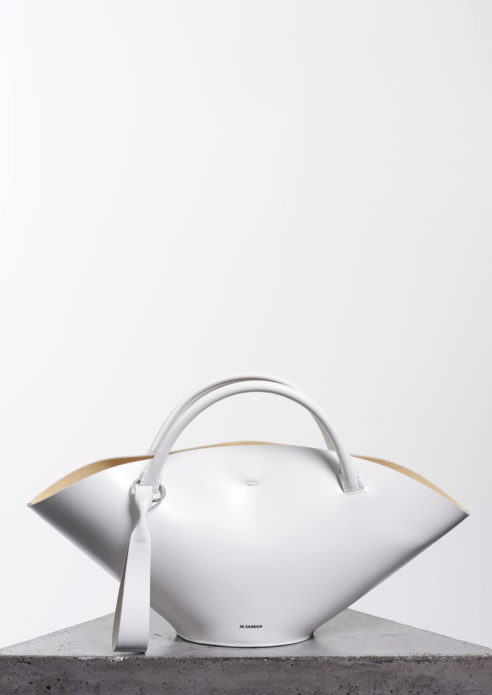 Tomgreyhound; Jil-Sander; sac; cuir; mode; blanc; fashion; accessoire-mode